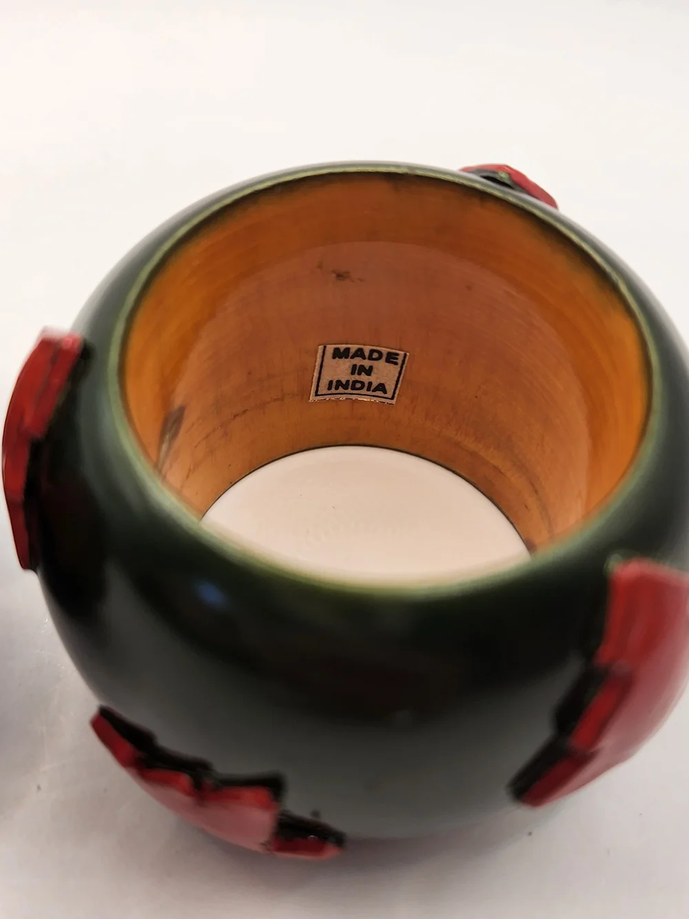 Set Of‎ 4 Christmas Tree Napkin Rings Made In India Winter Holiday Decor